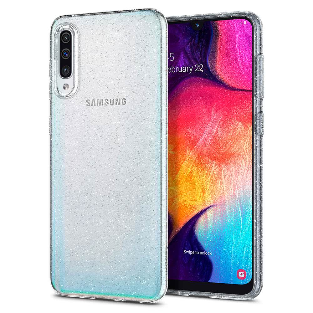 Spigen Samsung Galaxy A50 Skal Liquid Crystal Glitter Transparent